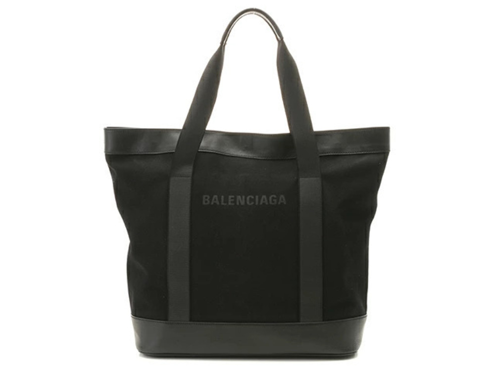 Balenciaga Bag Navy Blue Tote Black Canvas